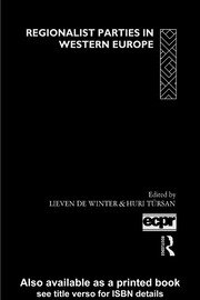 Regionalist Parties in Western Europe book cover