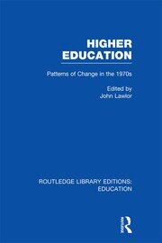 Higher Education: Patterns of Change in the 1970s book cover