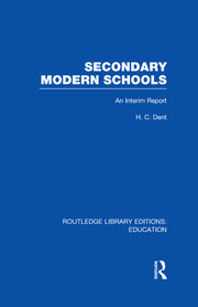 Secondary Modern Schools: An Interim Report book cover