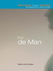 Paul de Man book cover