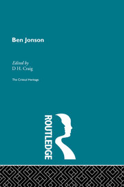 Ben Jonson: The Critical Heritage book cover