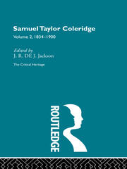 Samuel Taylor Coleridge: The Critical Heritage Volume 2 1834-1900 book cover