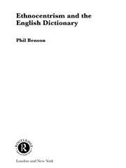 Ethnocentrism and the English Dictionary book cover