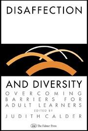 Disaffection And Diversity: Overcoming Barriers For Adult Learners book cover