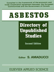Asbestos: Directory of Unpublished Studies book cover