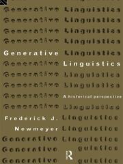 Generative Linguistics: An Historical Perspective book cover
