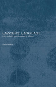 Lawyers' Language: The Distinctiveness of Legal Language book cover