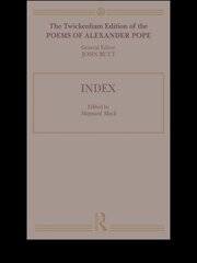 The Twickenham Edition of the Poems of Alexander Pope: Index (Volume 11) book cover
