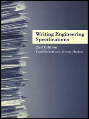 Writing Engineering Specifications book cover