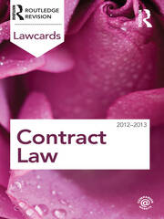 Contract Lawcards 2012-2013 book cover