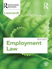 Employment Lawcards 2012-2013 book cover