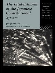 The Establishment of the Japanese Constitutional System book cover