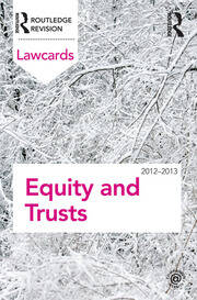 Equity and Trusts Lawcards 2012-2013 book cover
