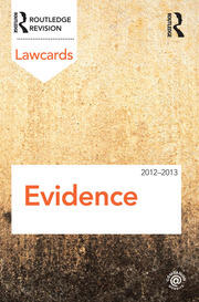 Evidence Lawcards 2012-2013 book cover