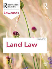 Land Law Lawcards 2012-2013 book cover