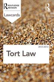 Tort Lawcards 2012-2013 book cover