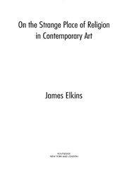 On the Strange Place of Religion in Contemporary Art book cover
