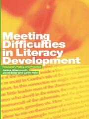 Meeting Difficulties in Literacy Development: Research, Policy and Practice book cover