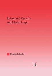 Referential Opacity and Modal Logic book cover