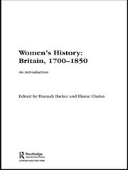 Women's History, Britain 1700-1850: An Introduction book cover