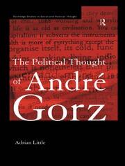 The Political Thought of Andre Gorz book cover
