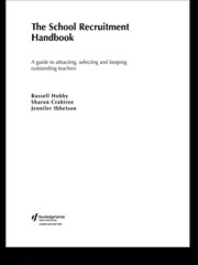 The School Recruitment Handbook: A Guide to Attracting, Selecting and Keeping Outstanding Teachers book cover