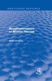 Morphophonemics of Modern Hebrew (Routledge Revivals) book cover
