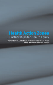 Health Action Zones: Partnerships for Health Equity book cover