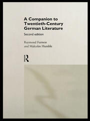 A Companion to Twentieth-Century German Literature book cover