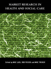 Market Research in Health and Social Care book cover