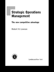 Strategic Operations Management: The New Competitive Advantage book cover