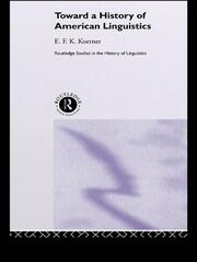 Toward a History of American Linguistics book cover