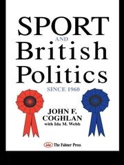 Sport And British Politics Since 1960 book cover