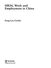 HRM, Work and Employment in China book cover