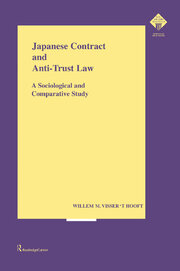Japanese Contract and Anti-Trust Law: A Sociological and Comparative Study book cover