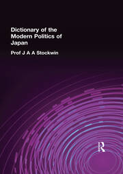 Dictionary of the Modern Politics of Japan book cover