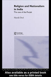 Religion and Nationalism in India: The Case of the Punjab book cover