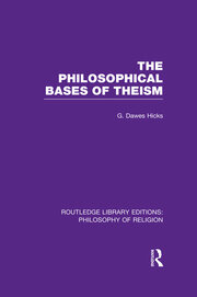The Philosophical Bases of Theism book cover