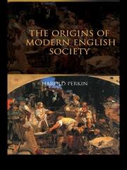 The Origins of Modern English Society book cover