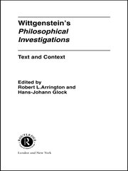 Wittgenstein's Philosophical Investigations: Text and Context book cover