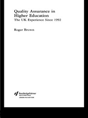 Quality Assurance in Higher Education: The UK Experience Since 1992 book cover