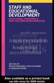 Staff and Educational Development: Case Studies, Experience and Practice book cover
