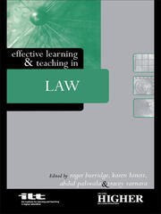 Effective Learning and Teaching in Law book cover