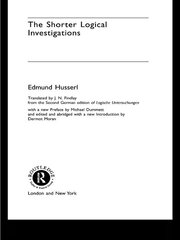 The Shorter Logical Investigations book cover