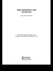 The Jewish Law Annual Volume 14 book cover