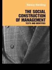 The Social Construction of Management book cover
