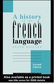 A History of the French Language book cover