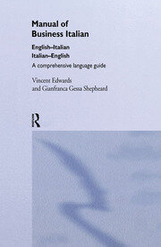 Manual of Business Italian: A Comprehensive Language Guide book cover