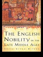The English Nobility in the Late Middle Ages: The Fourteenth-Century Political Community book cover