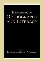 Handbook of Orthography and Literacy book cover